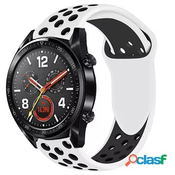 Cinturino sportivo in silicone Huawei Watch GT - bianco /