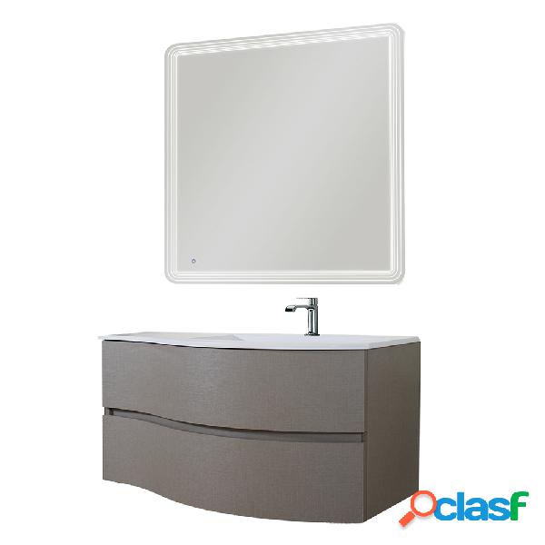Composizione bagno Cloud con mobile lavabo e specchio