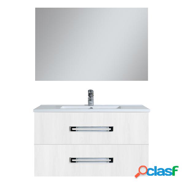 Composizione bagno Iride con mobile lavabo e specchio cm