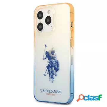 Custodia Ibrida U.S. Polo Double Horse per iPhone 14 Pro -