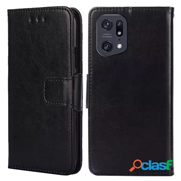 Custodia a portafoglio per Oppo Find X5 Pro con chiusura