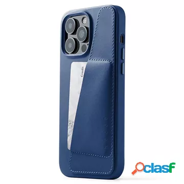Custodia in Pelle iPhone 14 Pro Max Mujjo - Blu