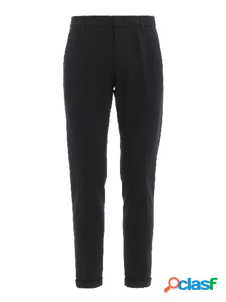 DONDUP PANTALONI UOMO UP235JS0218XXX999 VISCOSA NERO