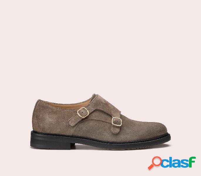 Doppia fibbia in suede marrone Marrone 40_D