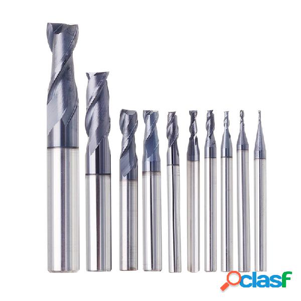 Drillpro 1-10mm HRC55 TiAlN 2 flauti Fresa per fresa in