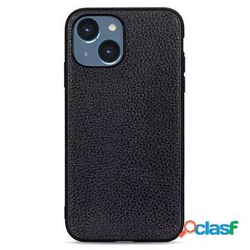 Elegante custodia in pelle per iPhone 14 Plus - nera