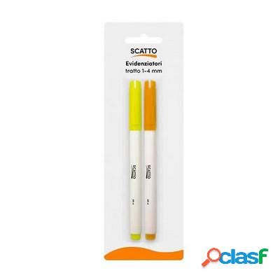 Evidenziatore a penna Scatto giallo arancione tratto da 3,5