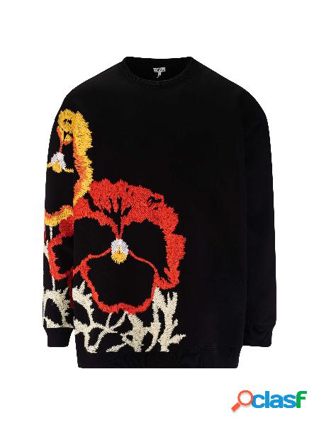 Felpa Pansies Embroidered