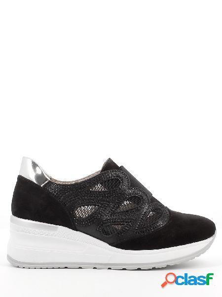 Fiorella Sneakers con zeppa e strass, 12931 0792 - Tomaia