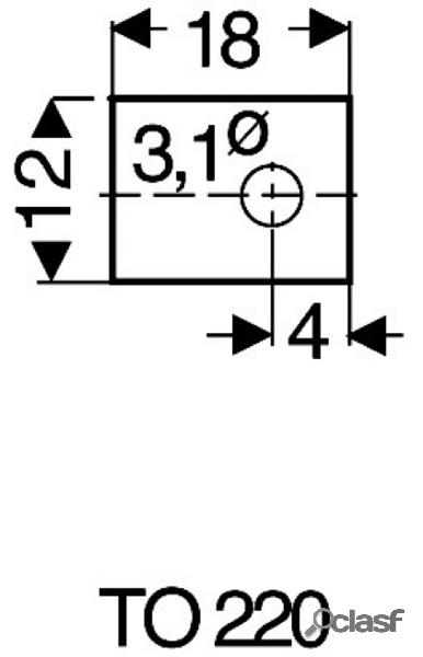 Fischer Elektronik GS 220 P Disco di mica (L x L) 18 mm x 12