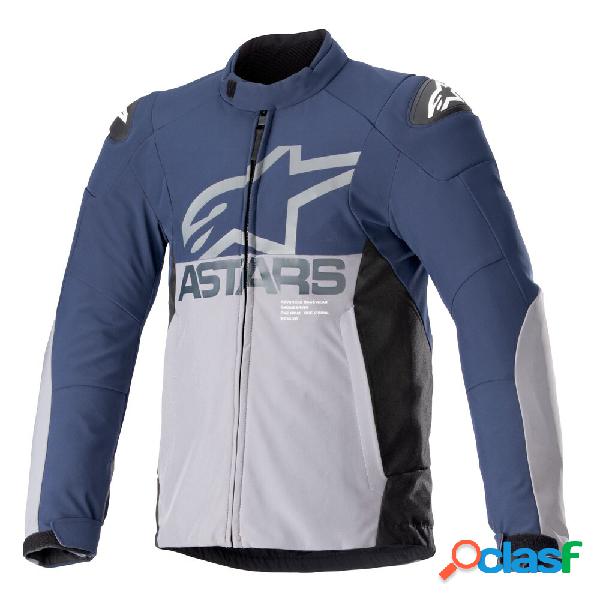 Giacca moto Alpinestars SMX WATERPROOF Blu notte Navy Grigio