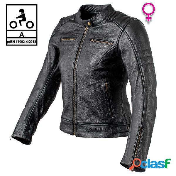 Giacca moto donna pelle Carburo TWISTER LADY CE certificata