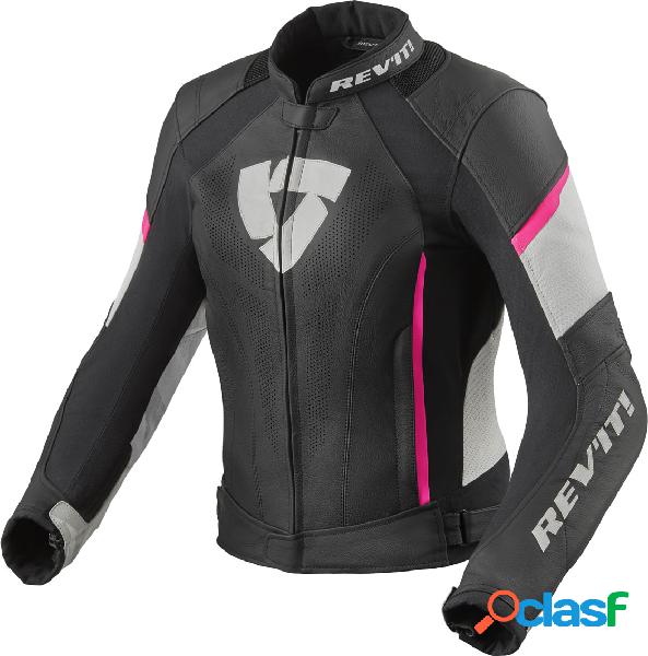 Giacca moto donna pelle Revit Xena 3 Ladies Nero Rosa