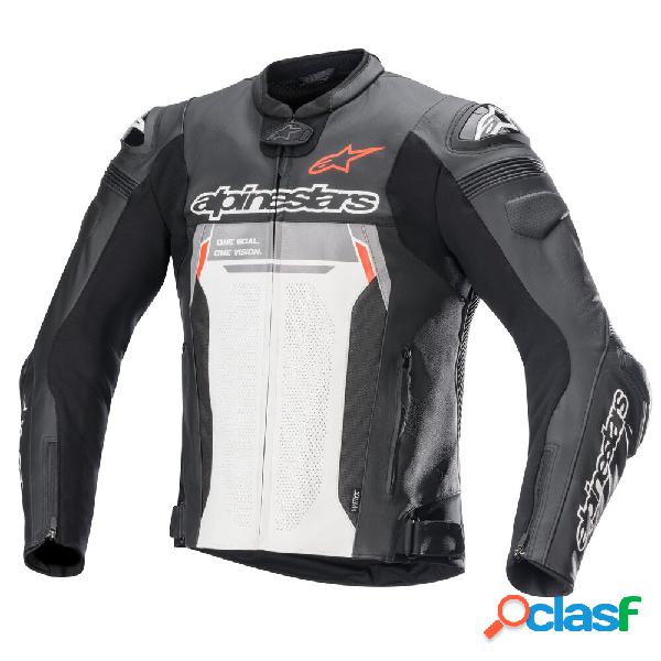 Giacca moto pelle Alpinestars MISSILE V2 IGNITION Nero