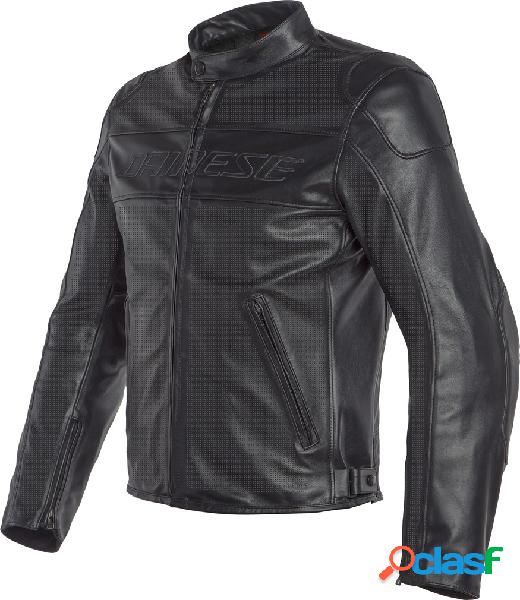 Giacca moto pelle estiva Dainese BARDO traforata Nero