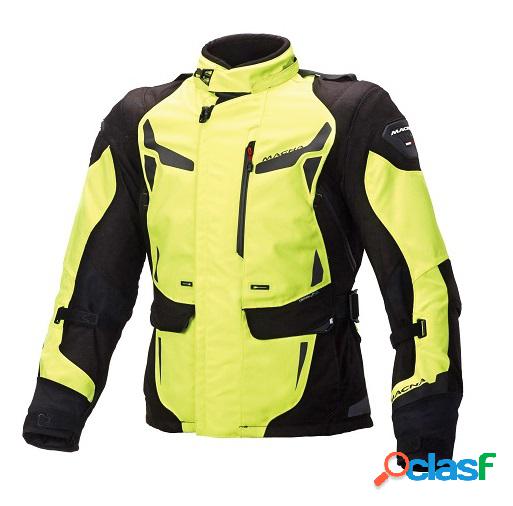 Giacca moto touring Macna Impact Pro WP giallo fluo nero