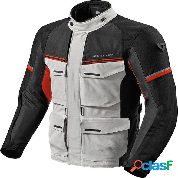 Giacca moto touring Revit Outback 3 3 strati Argento Rosso