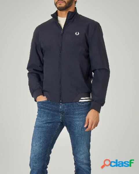 Giacca sailor blu in twill di nylon