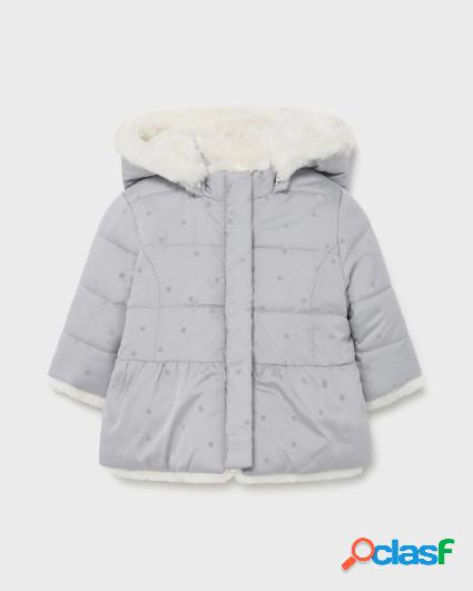 Giaccone double face composto da piumino grigio e
