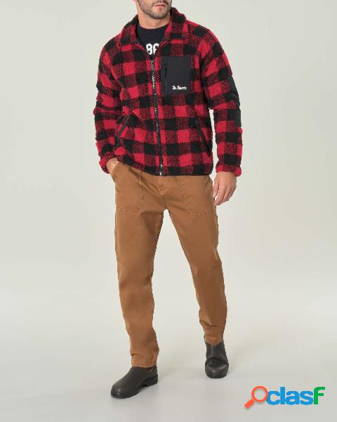 Giubbino buffalo check in eco-orsetto con maxi taschino in