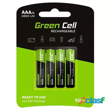 Green Cell HR03 Batterie Ricaricabili AAA - 950mAh - 1x4