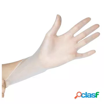 Guanti Monouso in PVC - M - 100 Pz. - Trasparente