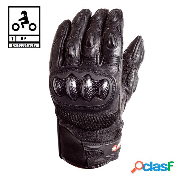 Guanti moto pelle racing Befast RAPTOR CE certificati Nero