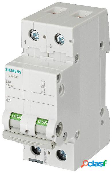 Interruttore Grigio 100 A 2 NA Siemens 5TL12910