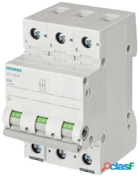 Interruttore Grigio 125 A 3 NA Siemens 5TL13920