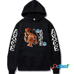 Ispirato da One Piece Portgas D. Ace Felpa con cappuccio