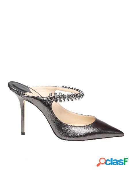JIMMY CHOO SANDALI DONNA BING100PAT PELLE GRIGIO