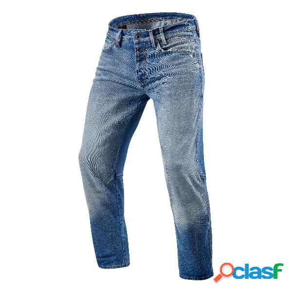 Jeans moto Revit Salt TF Blu Medio Slavato L34