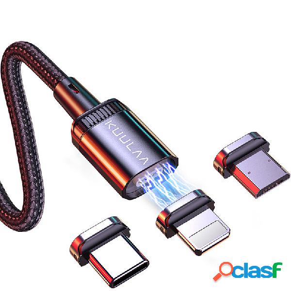 KUULAA 3A Cavo USB per Type-C/Lightning/Micro QC3.0 QC2.0