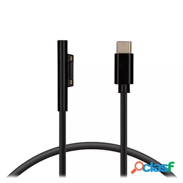 Ksix Microsoft Surface Charging Cable - 1.5m - Black