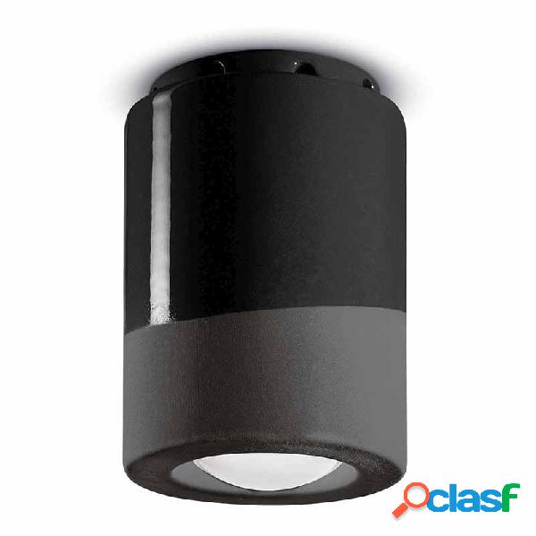 Lampada a Soffitto Ceramica Nero Carbone - Lampade a