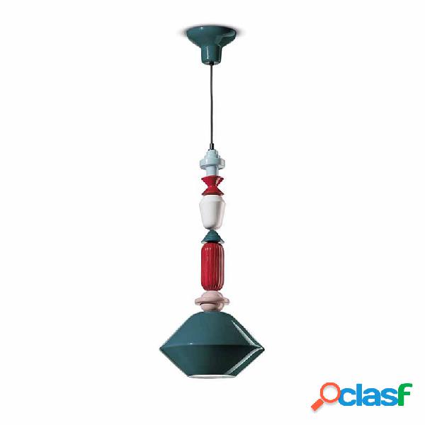 Lampada a sospensione Lariat H 70 Giallo - Lampade a