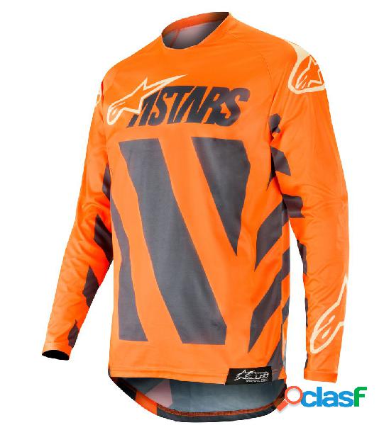 Maglia cross Alpinestars RACER BRAAP Antracite Arancio Fluo