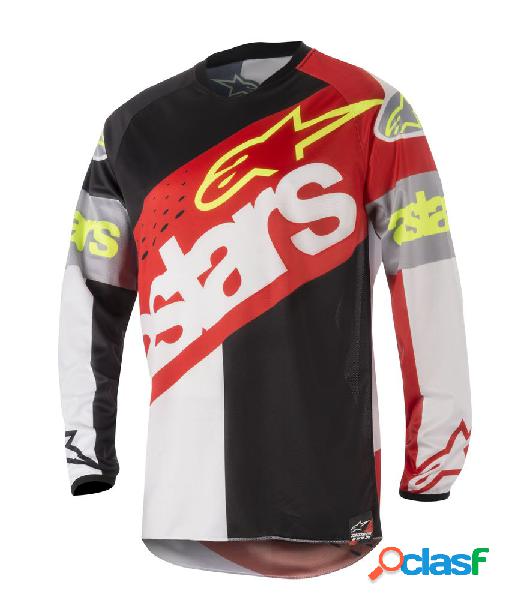 Maglia cross Alpinestars RACER FLAGSHIP Rosso Bianco Nero