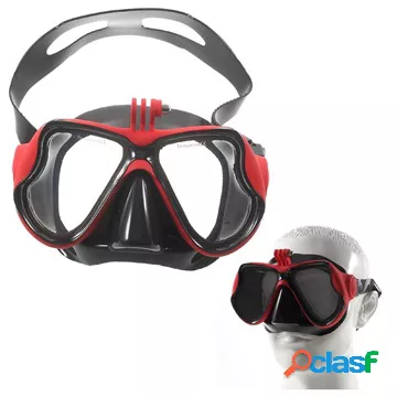 Maschera subacquea con supporto per action cam universale -