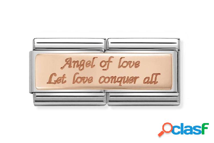 Nomination Angel of Love Composable acciaio e oro rosa