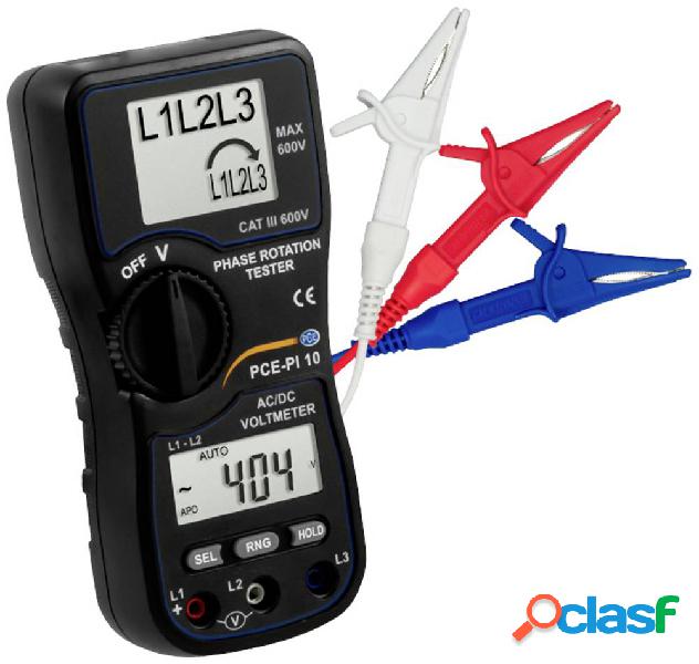 PCE Instruments PCE-PI 10 Tester del campo rotante CAT III