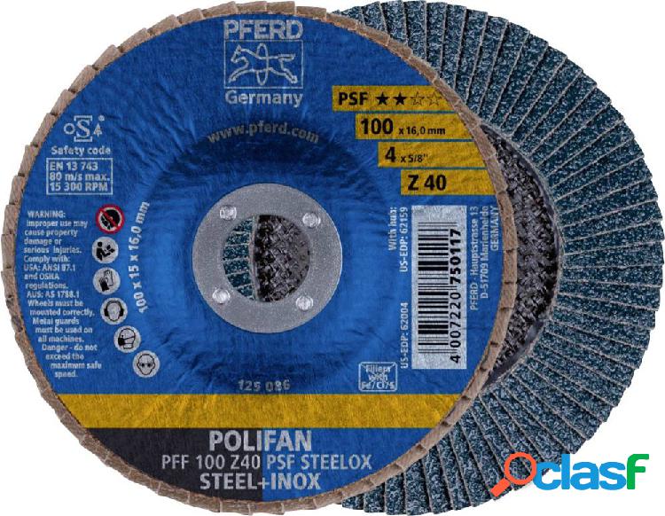 PFERD 69300660 PFF 100 Z 40 PSF STEELOX/16,0 Disco con falde