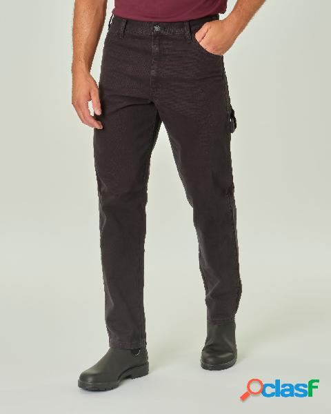 Pantalone Work Carpenter nero in canvas di cotone