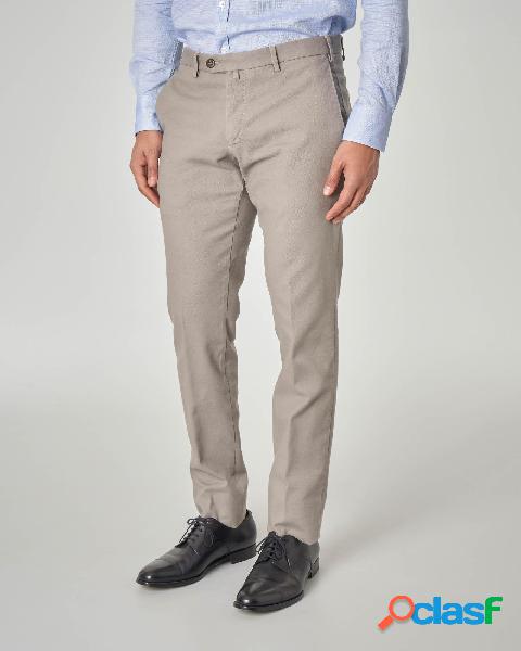 Pantalone chino tortora