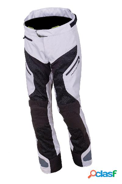 Pantaloni moto estivi Macna Buran grigio chiaro nero