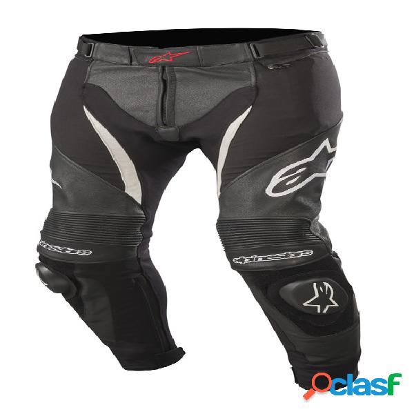 Pantaloni moto pelle Alpinestars SP X PANTS nero bianco