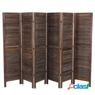 Paravento a 6 pannelli LEO, cm 170x276x2, stile shabby chic