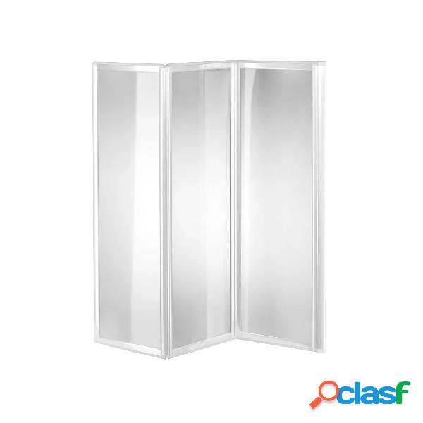 Parete vasca 133 cm con pannelli Pieghevoli alluminio e