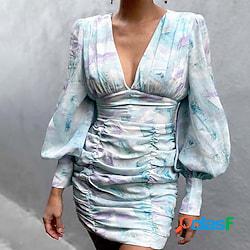 Per donna Aderente Vestito tubino Mini abito Nero Bianco