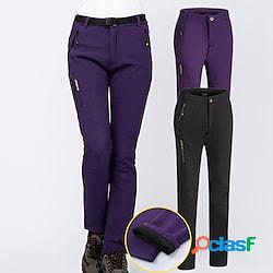 Per donna Pantaloni da escursione Pantaloni foderati in pile